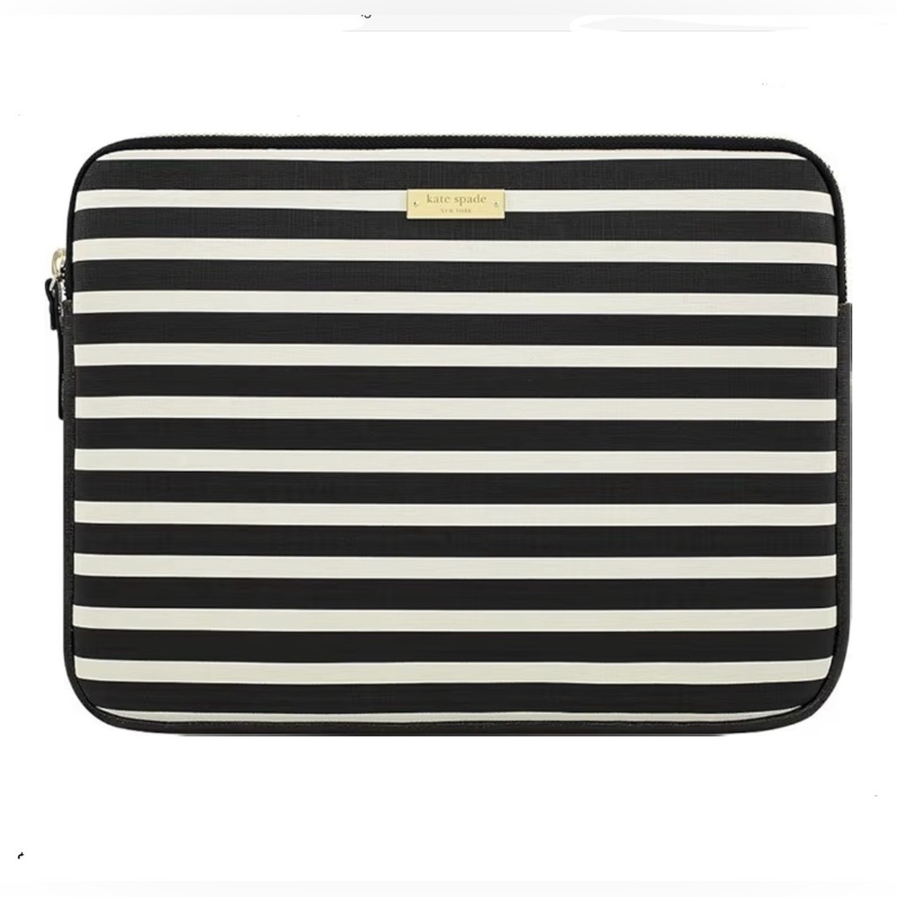 VGUC- Kate Spade Striped Padded Laptop Sleeve